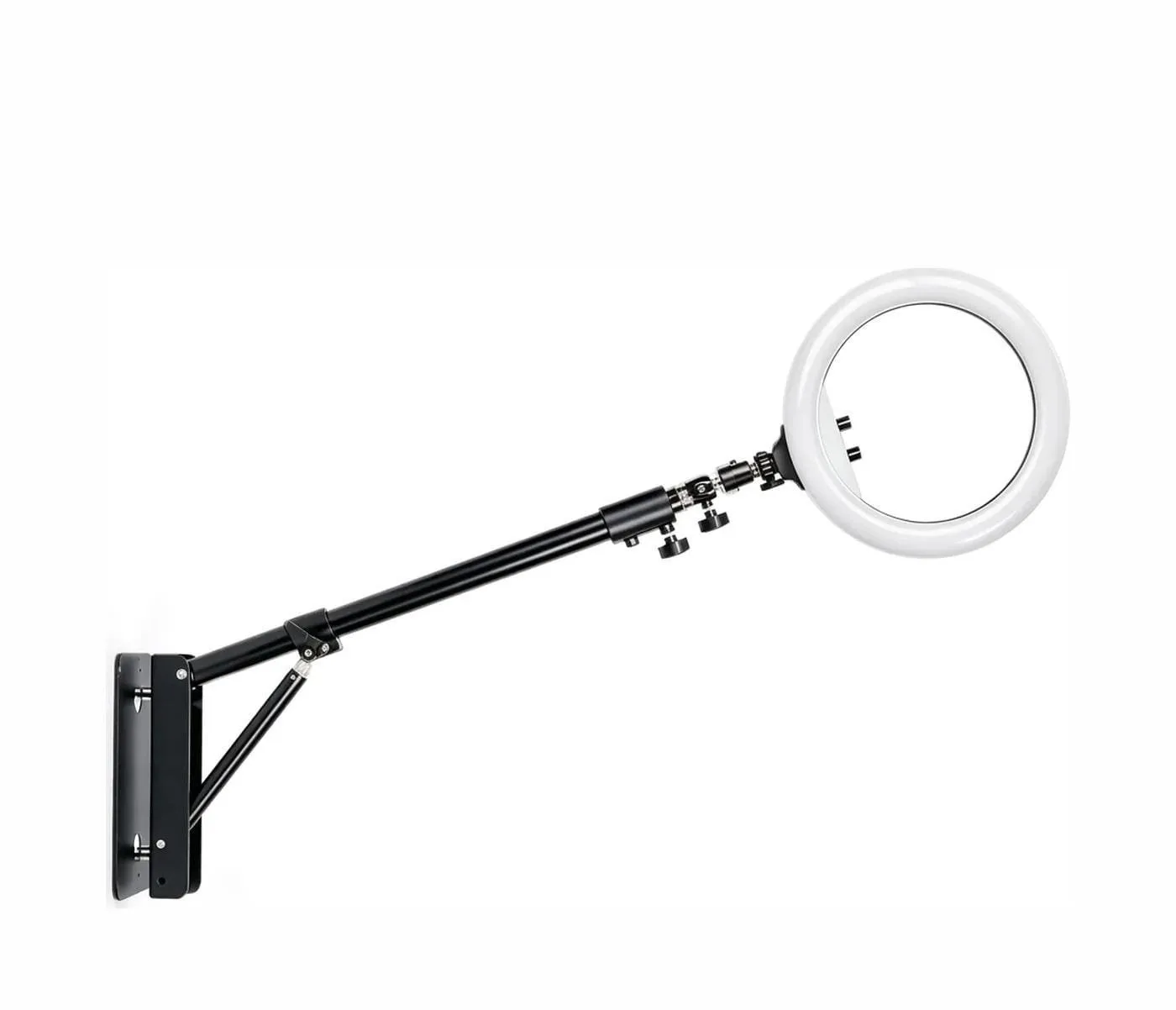 Lámpara Aro LED de Pared Brazo Articulado Negro Nael