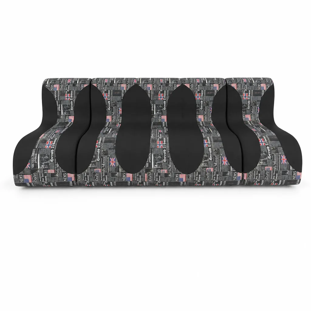 Juego de Sillon de Espera Comoda Elegante Negro