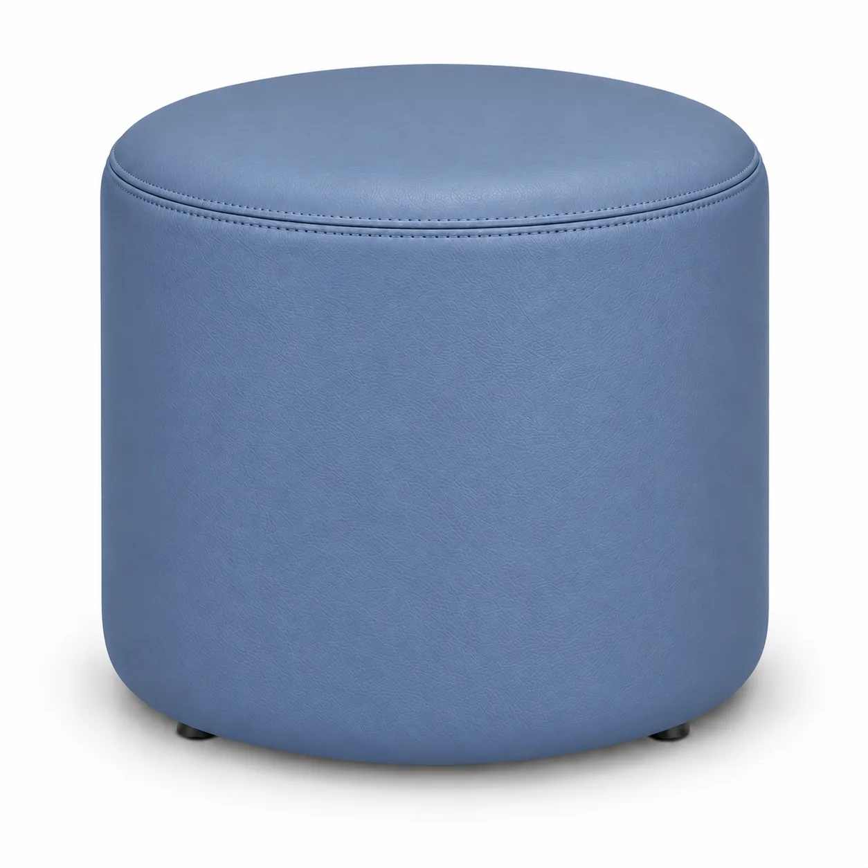 Banqueta Puf Cilíndrico Color Hortensia Tapizado Premium Nubi