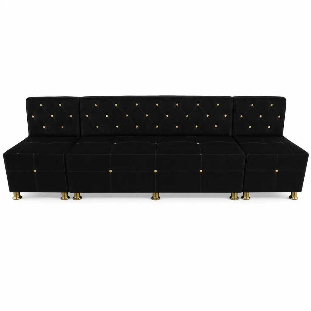 Juego Sillones de Espera Diseño Elegante Dorado
