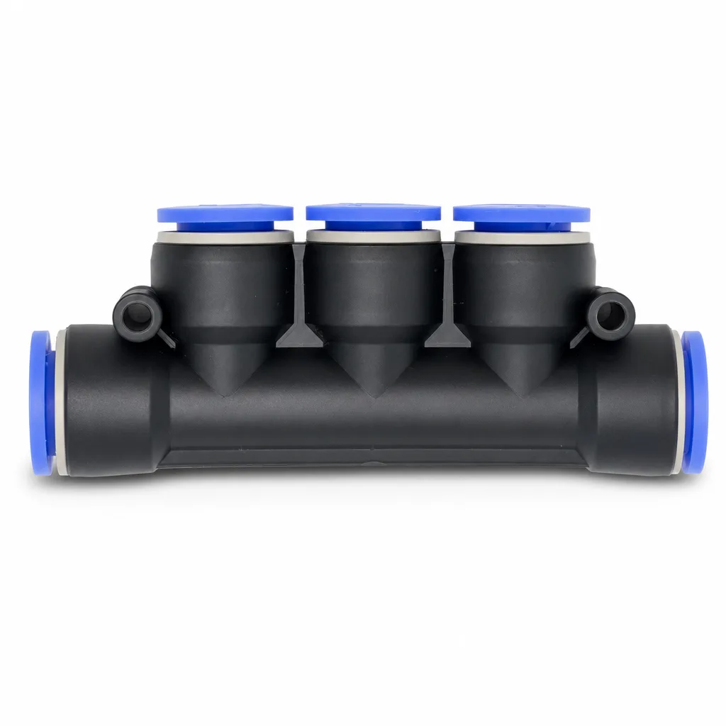 Conector Tipo T 1/4 Aire Triple