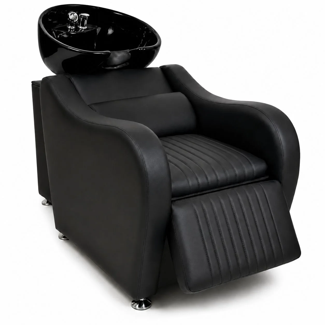 Lavacabeza Reclinable Black Channel — Bowl de Cerámica Negro